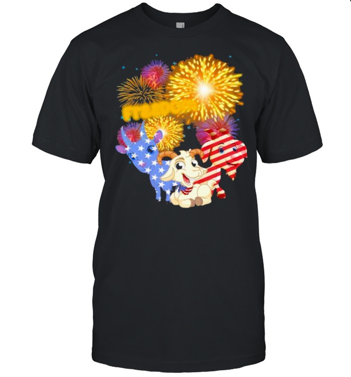 Goat Freedom Firework For Goat Lover Happy 4Th Of July T-Shirt