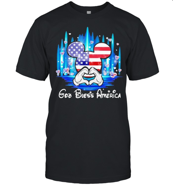 God Bless America Disney 4Th Of July Independence Hologram T-Shirt