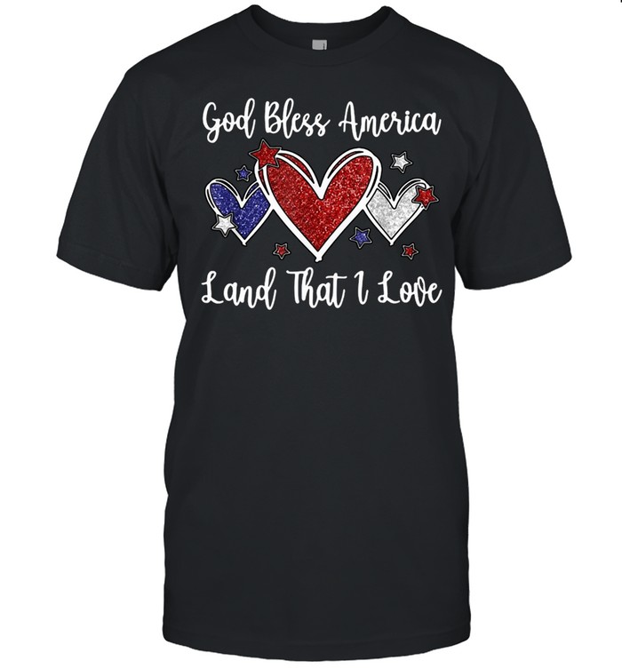 God Bless America Girls Patriotic Christian T-Shirt