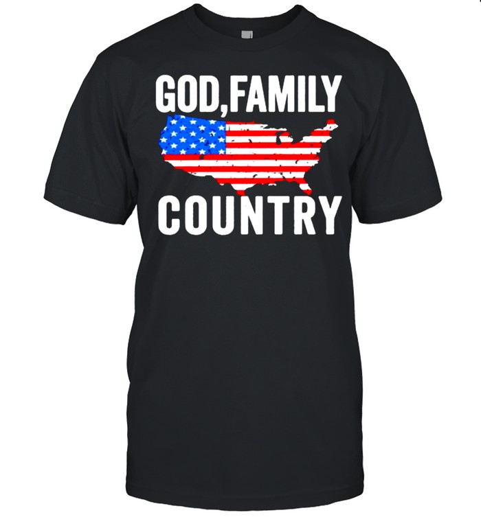 God Family Country Christian American Flag Usa Map T-Shirt God Family Country Christian American Flag Usa Map T-Shirt