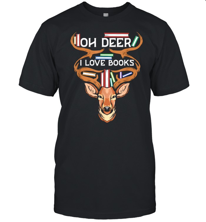 Oh Deer I Love Books Reading T-Shirt