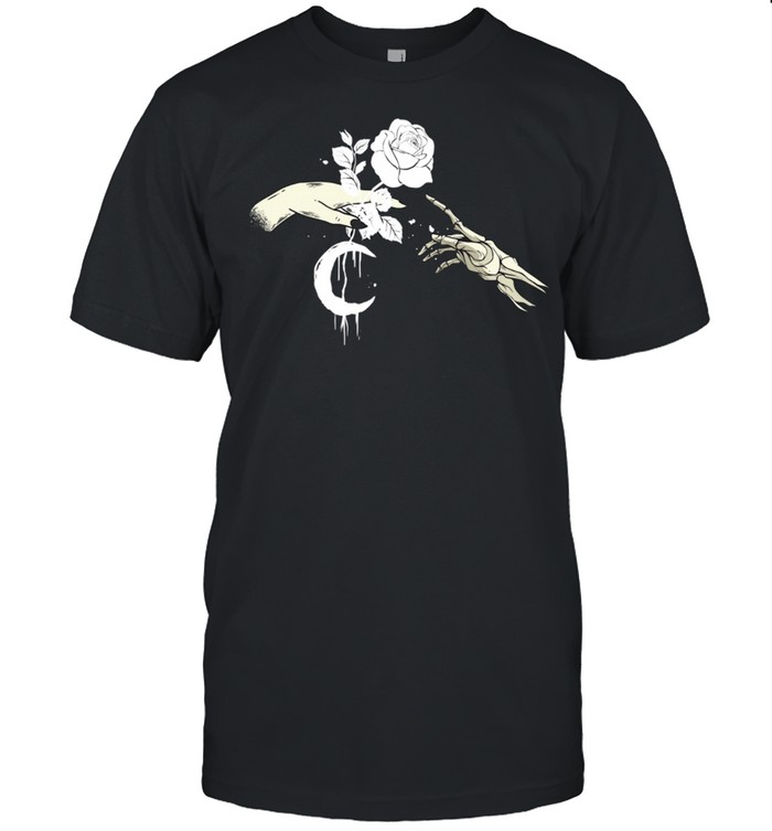Okkult Michelangelo Moon Rose Hexe Kunst Occult Hand Gothic T-Shirt