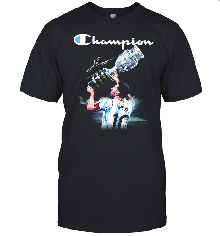One Champion Cup Copa America Lionel Messi Champions 2020 Signature T-Shirt