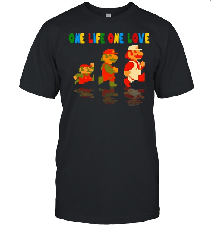 One Life One Love Mario Game T-Shirt