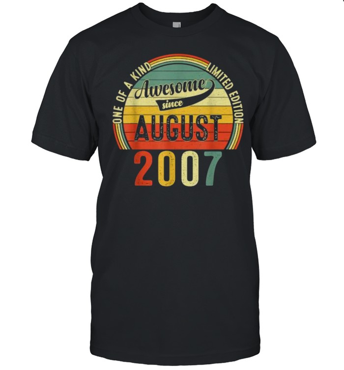 One Of A Kind Limited Edition Awesome Since August 20097 Vintage T-Shirt One Of A Kind Limited Edition Awesome Since August 20097 Vintage T-Shirt