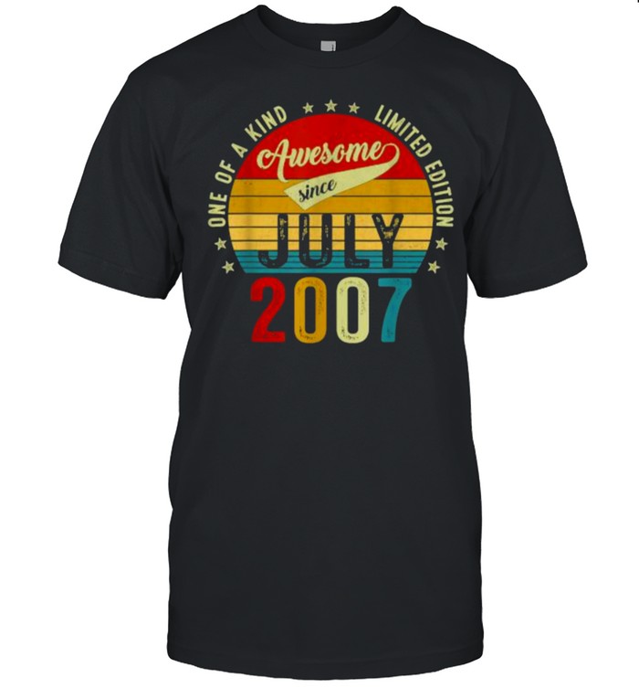 One Of A Kind Limited Edition Awesone Since July 2007 14 Years Old Vintage T-Shirt