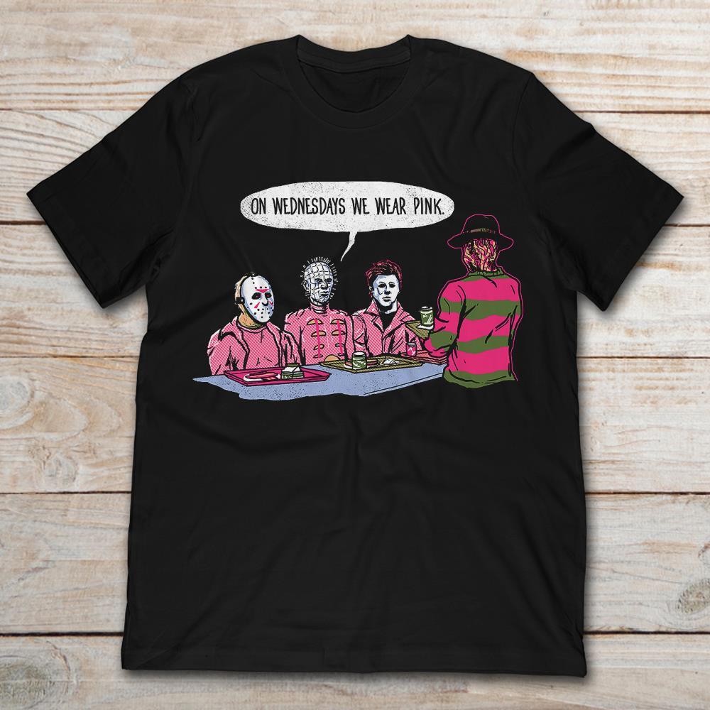 On Wednesday We Wear Pink Halloween Devils T-Shirt
