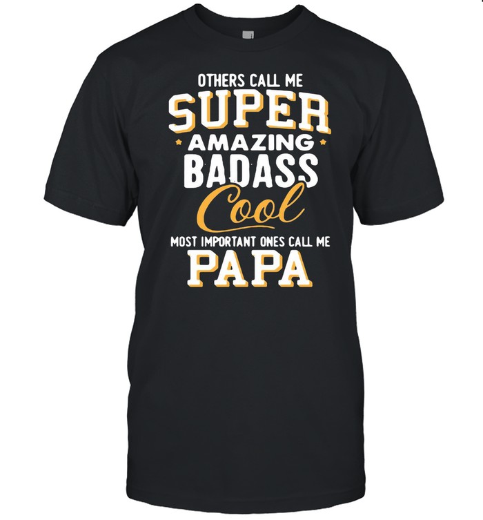Others Call Me Super Amazing Badass Cool Most Important Ones Call Me Papa T-Shirt