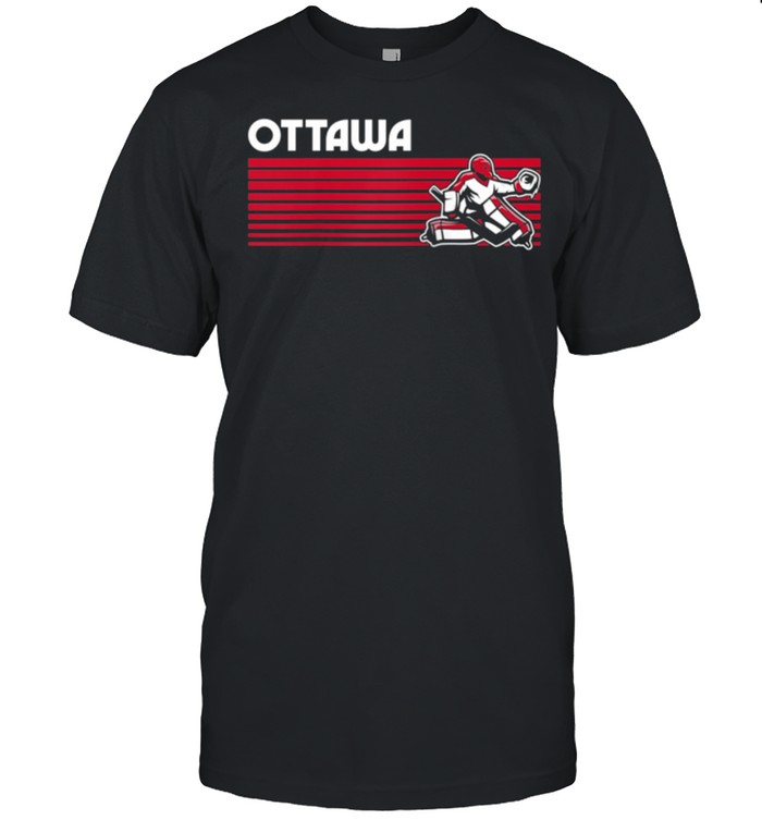 Ottawa Hockey Retro Throwback Style T-Shirt