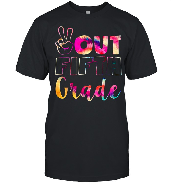 Out 5Th Grade Tie Dye Graduation Class Of 2021 Virtual T-Shirt