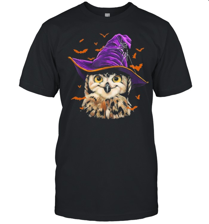 Owl Wearing Magic Halloween Hat T-Shirt Owl Wearing Magic Halloween Hat T-Shirt