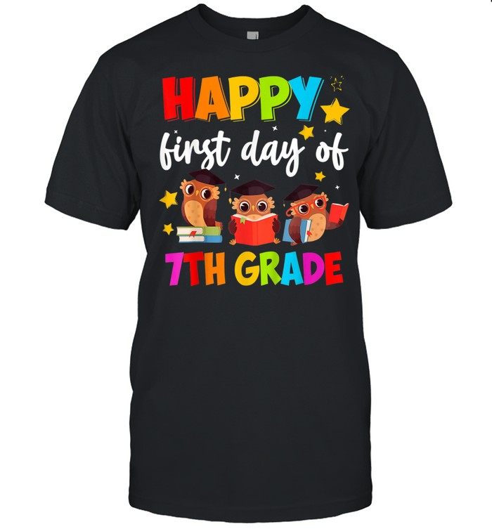 Owls Happy Last Day Of 7Th Grade T-Shirt