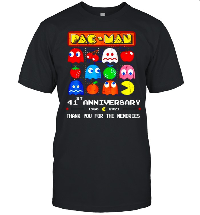 Pac-Man 41St Anniversary 1980 2021 Thank You For The Memories T-Shirt Pac-Man 41St Anniversary 1980 2021 Thank You For The Memories T-Shirt