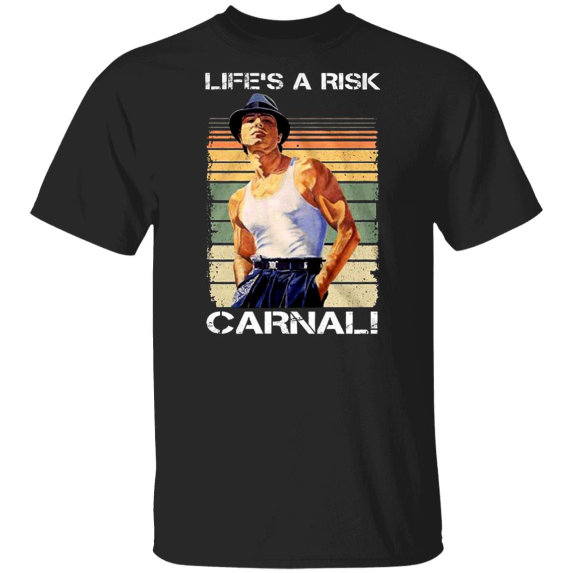 Paco-Blood-In-Blood-Out-Lifes-A-Risk-Carnal G500 Gildan 5.3 Oz. T-Shirt Paco-Blood-In-Blood-Out-Lifes-A-Risk-Carnal G500 Gildan 5.3 Oz. T-Shirt