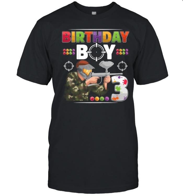 Paintball Boy Player Birthday Party T-Shirt Paintball Boy Player Birthday Party T-Shirt