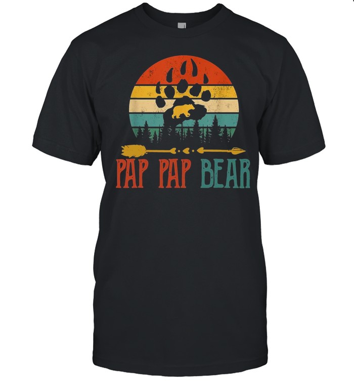 Pap Pap Bear Best Fathers Day Gift Vintage T-Shirt Pap Pap Bear Best Fathers Day Gift Vintage T-Shirt
