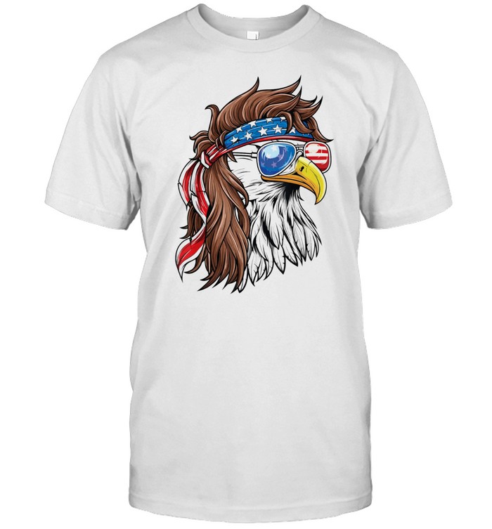 Patriotic Bald Eagle Mullet Usa American Flag 4Th Of July T-Shirt