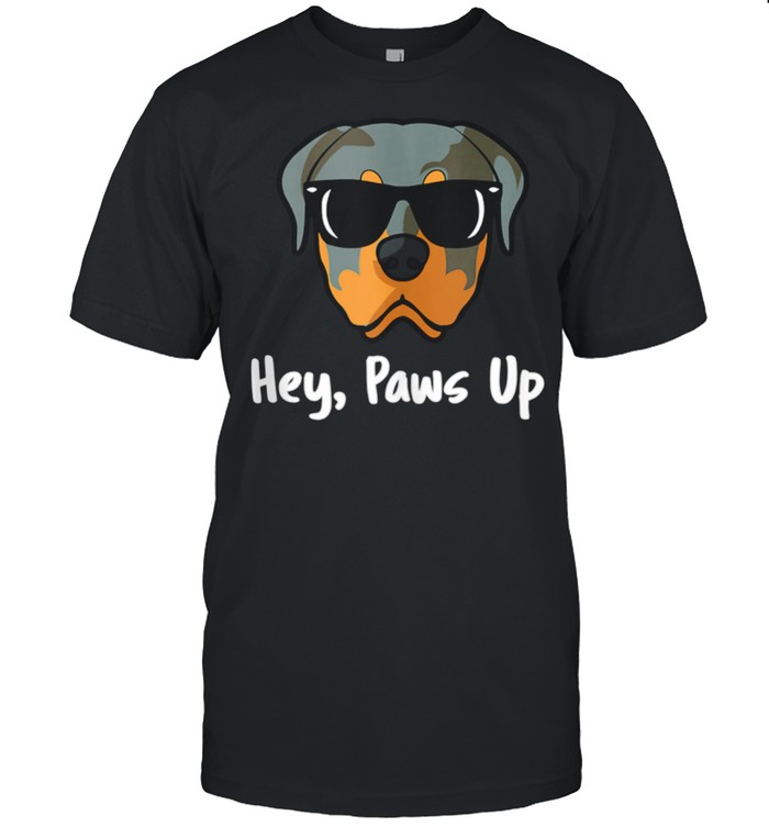 Paws Up Rottweiler Dog Lover Sunglasses T-Shirt