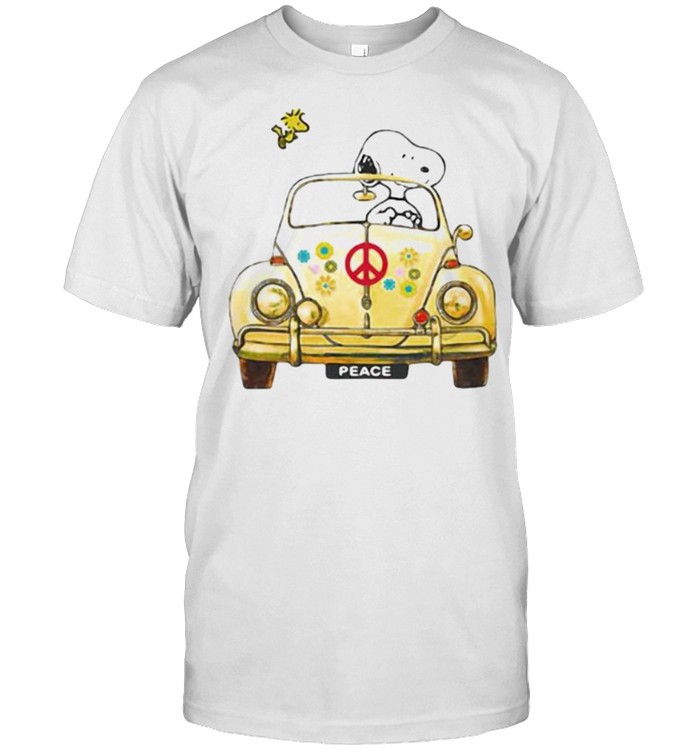 Peace Car Snoopy Hippie T-Shirt