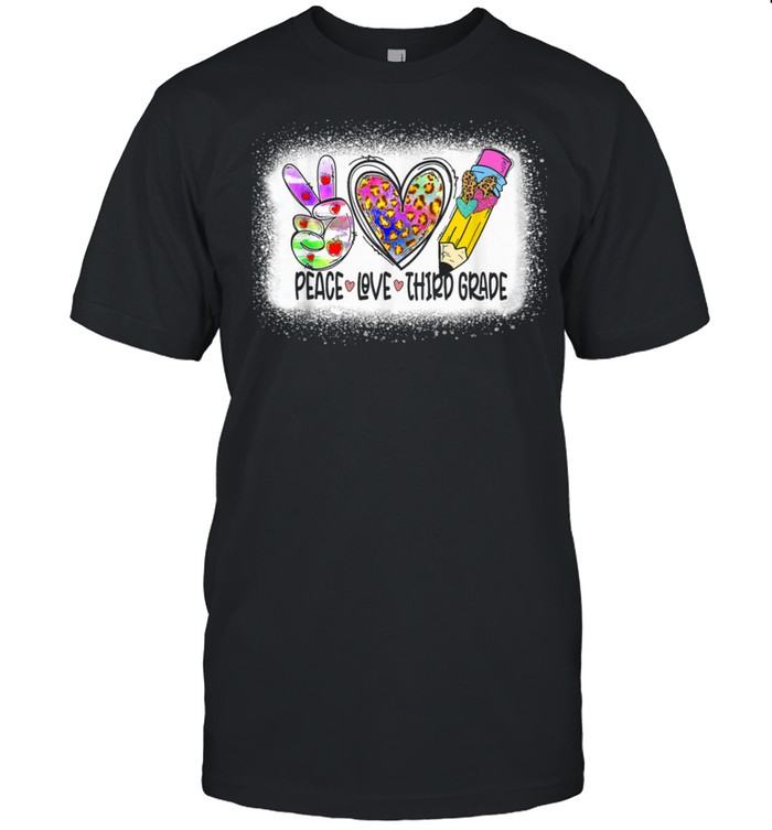 Peace Love 3Rd Tiedye Studentteacher Apple Pencil T-Shirt