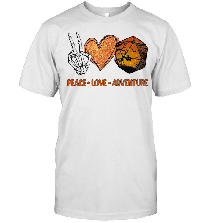 Peace Love Adventure Halloween T-Shirt Peace Love Adventure Halloween T-Shirt