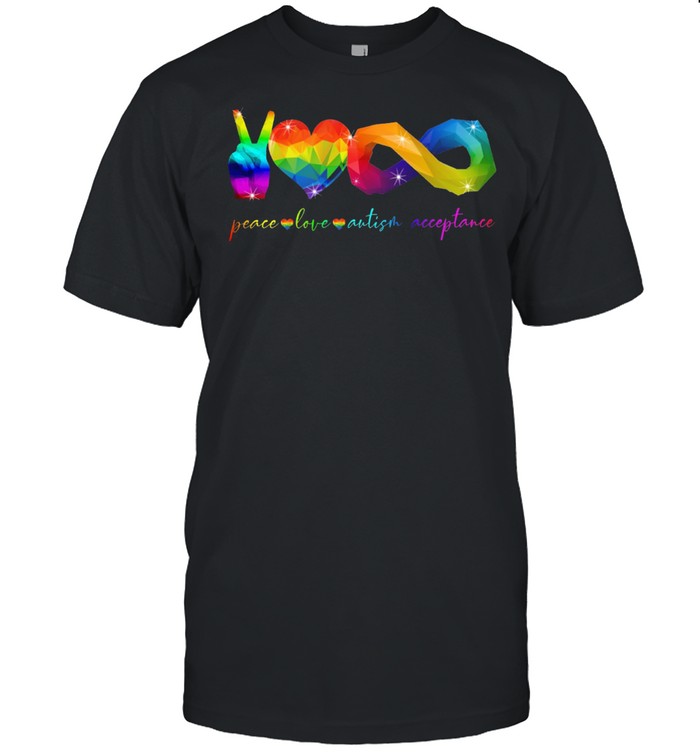 Peace Love Autism Acceptance Lgbt T-Shirt Peace Love Autism Acceptance Lgbt T-Shirt
