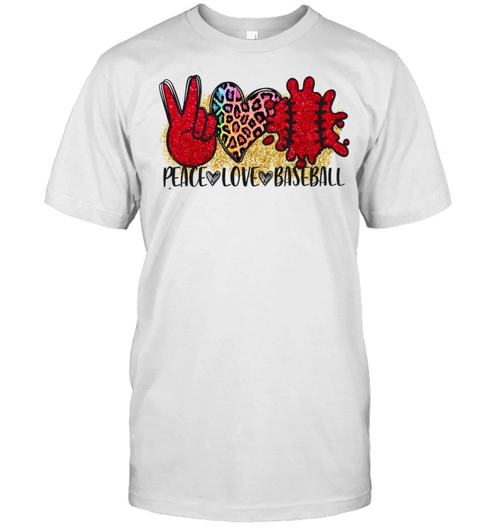 Peace Love Baseball T-Shirt
