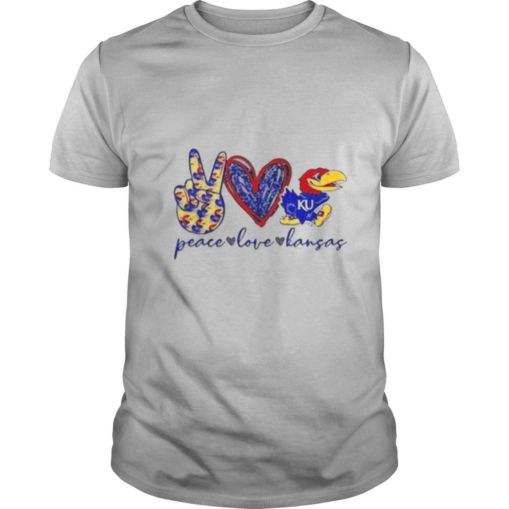 Peace Love Kansas Jayhawks T-Shirt