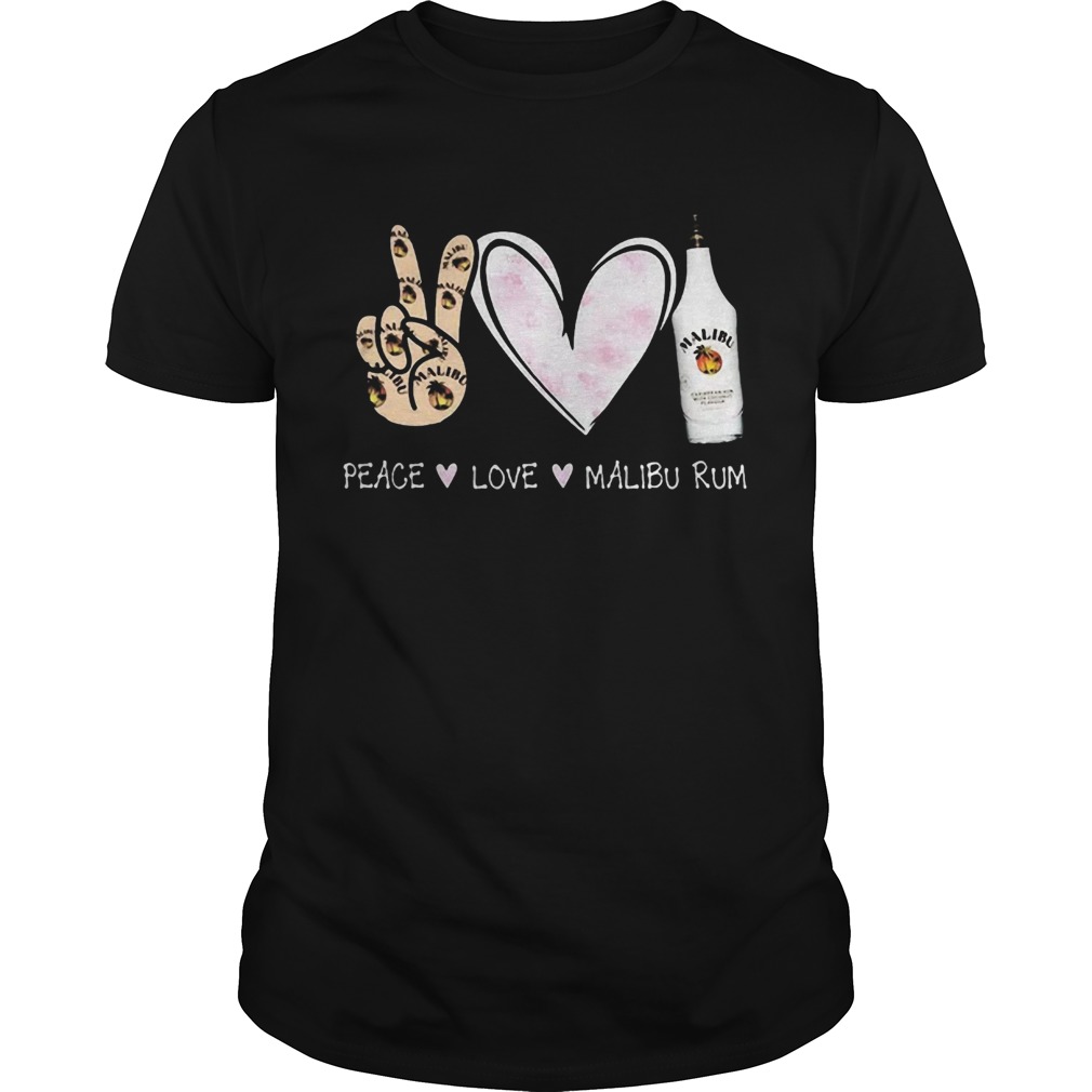 Peace Love Malibu Rum Cocktail T-Shirt