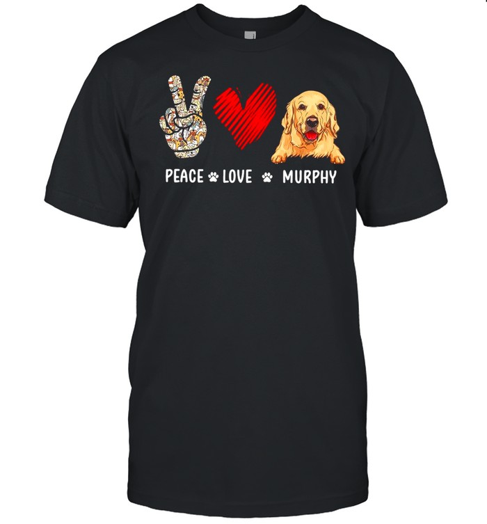 Peace Love Murphy Dog T-Shirt