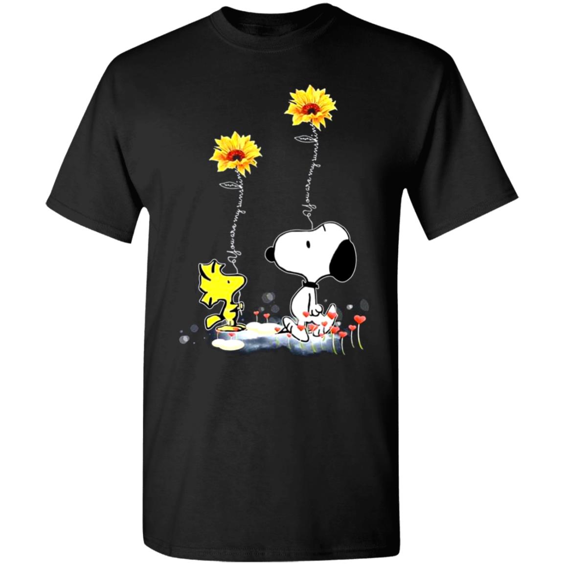 Peanuts-Snoopy-And-Woodstock-Sunflower-You-Are-My-Sunshine G500 Gildan 5.3 Oz. T-Shirt