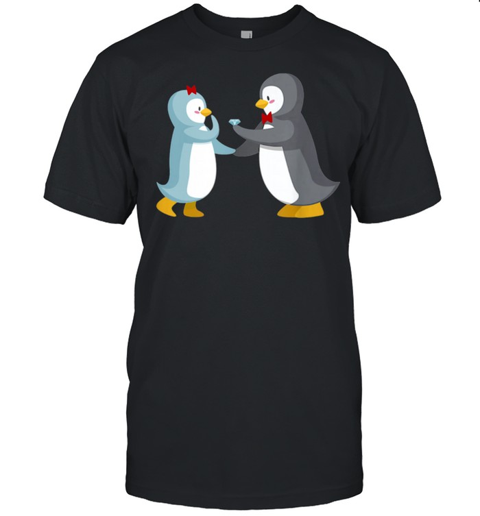 Penguin Couples Wedding Anniversary Engagement Party T-Shirt