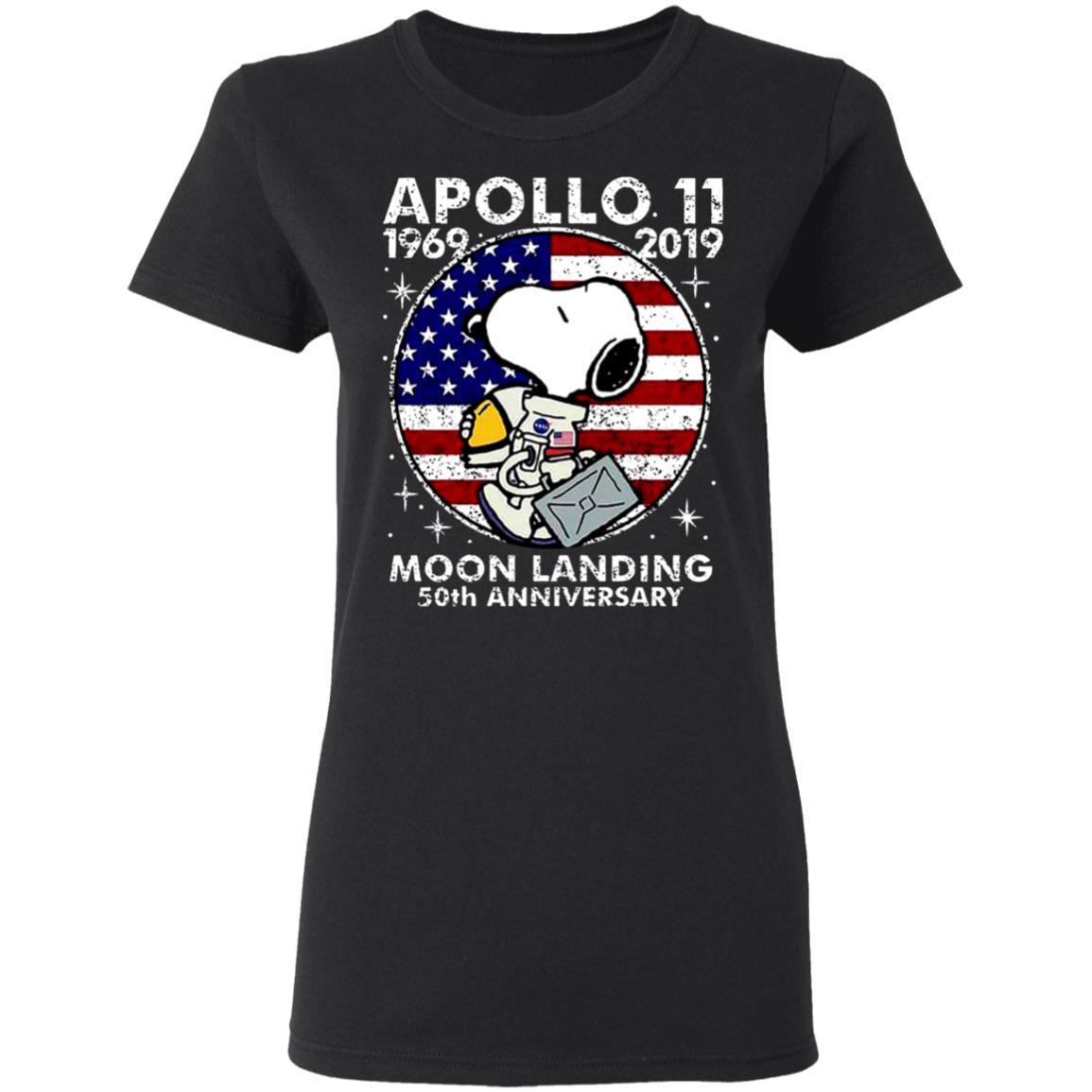 Snoopy-1969-2019-Apollo-11-Moon-Landing-50Th-Anniversary G500l Gildan Ladies’ 5.3 Oz. T-Shirt