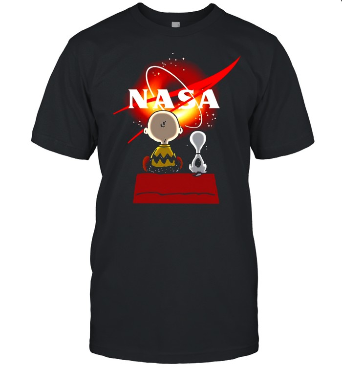 Snoopy And Charlie Nasa Black Hole T-Shirt Snoopy And Charlie Nasa Black Hole T-Shirt