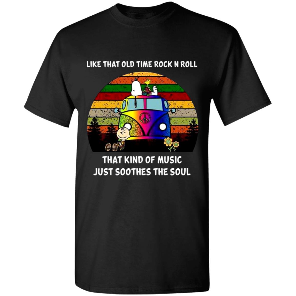 Snoopy-Like-That-Old-Time-Rock-N-Roll-That-Kind-Of-Music-Just-Soothes-The-Soul G500 Gildan 5.3 Oz. T-Shirt