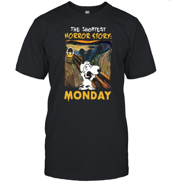 Snoopy The Shortest Horror Story Monday T-Shirt