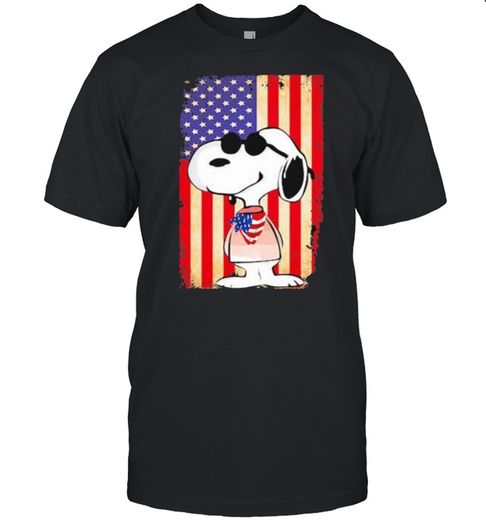 Snoopy Wear American Flag Vintage T-Shirt