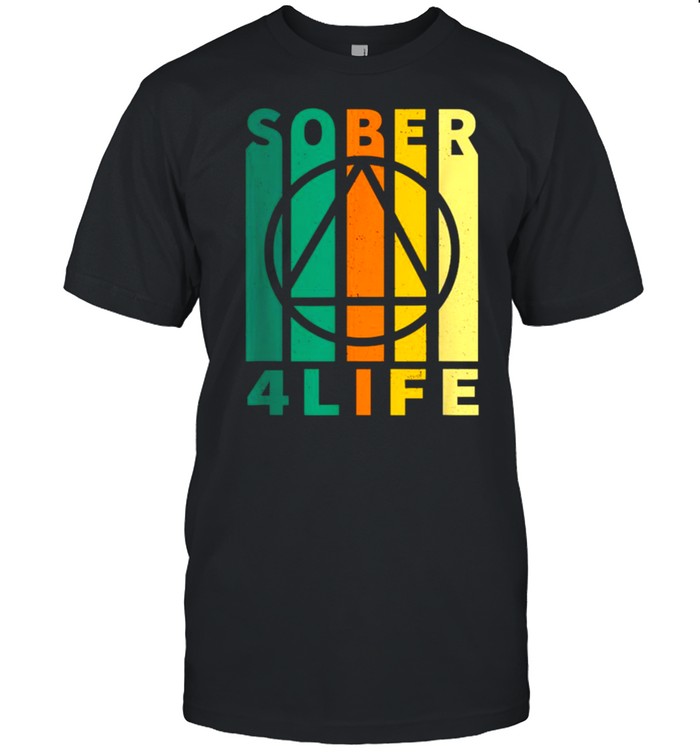 Sober Four Life Aa Na Sobriety Recovery Anniversary T-Shirt