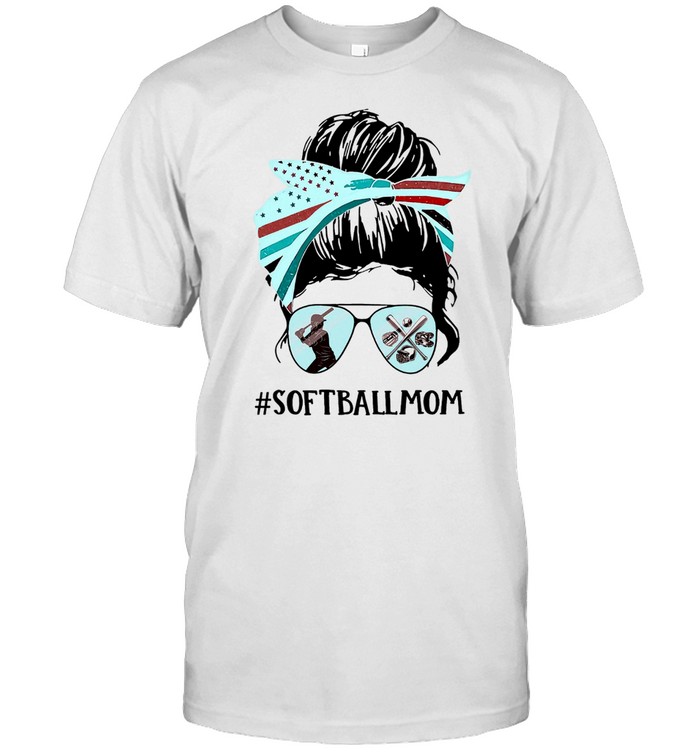 Sofball Mom Messy Bun Girl T-Shirt