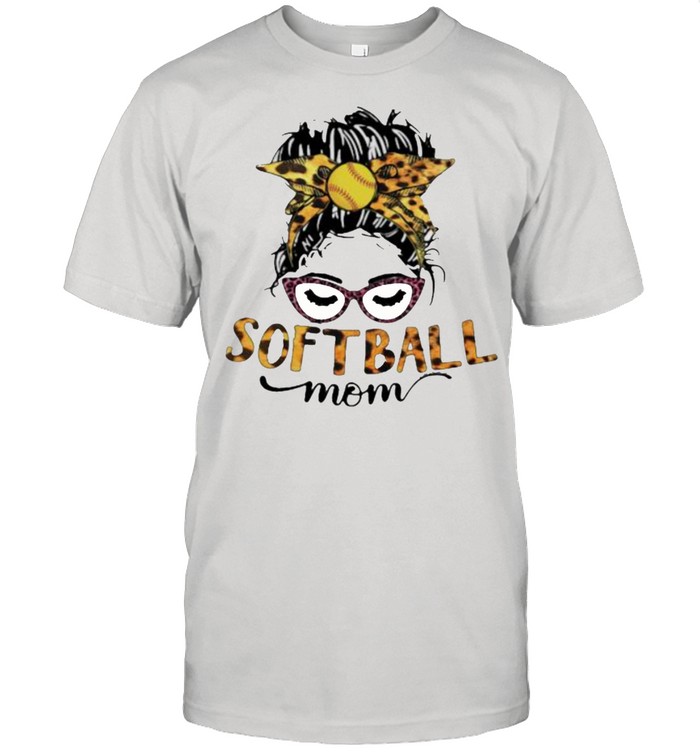 Softball Mom Lepoard T-Shirt Softball Mom Lepoard T-Shirt