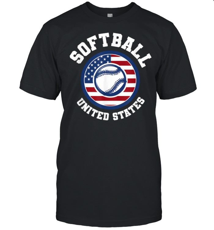 Softball Usa Support The Team Usa Flag T-Shirt Softball Usa Support The Team Usa Flag T-Shirt