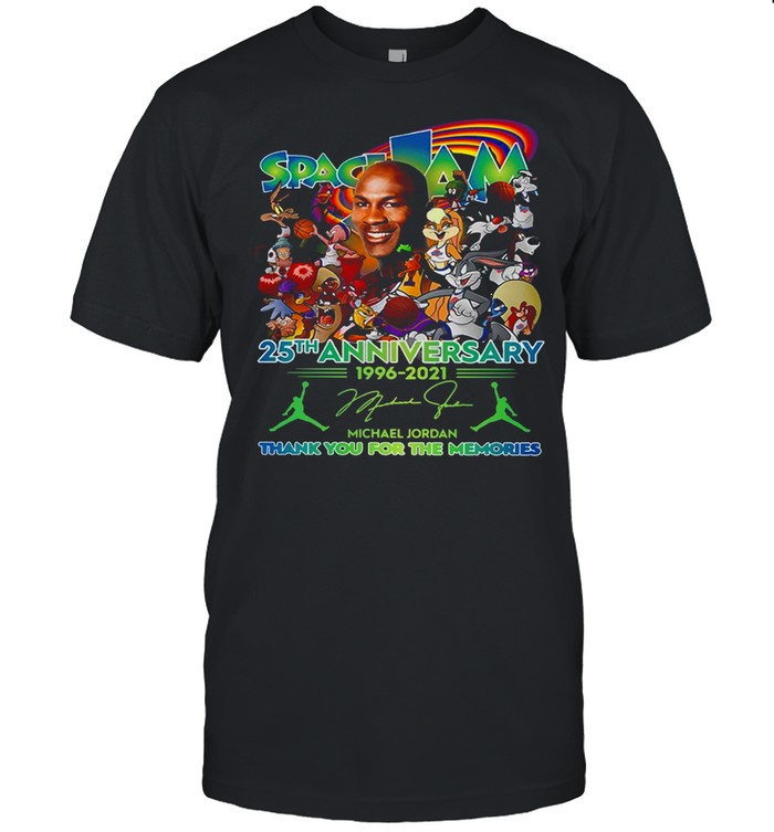 Space Jam 25Th Anniversary 1996 2021 Thank You For The Memories Signature T-Shirt
