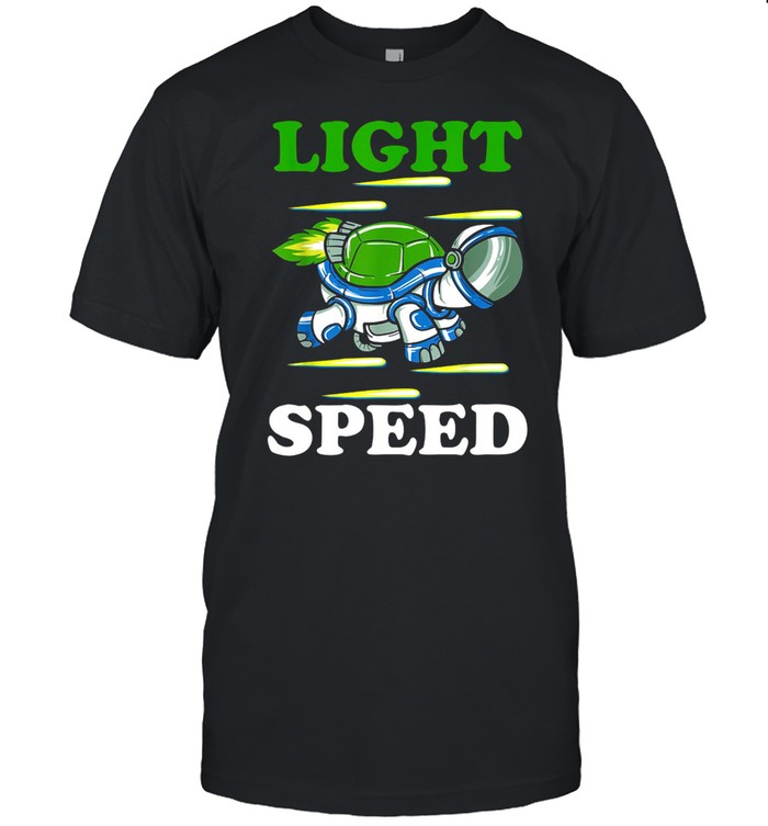 Space Turtle Astronaut Cosmic Light Of Speed Physics Joke T-Shirt