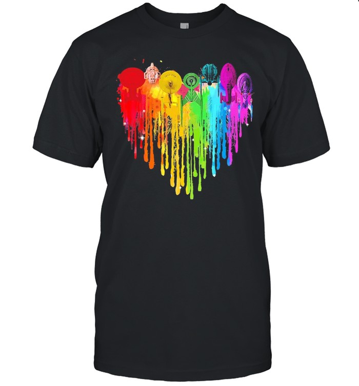 Spaceship Heart Colorful 2021 T-Shirt