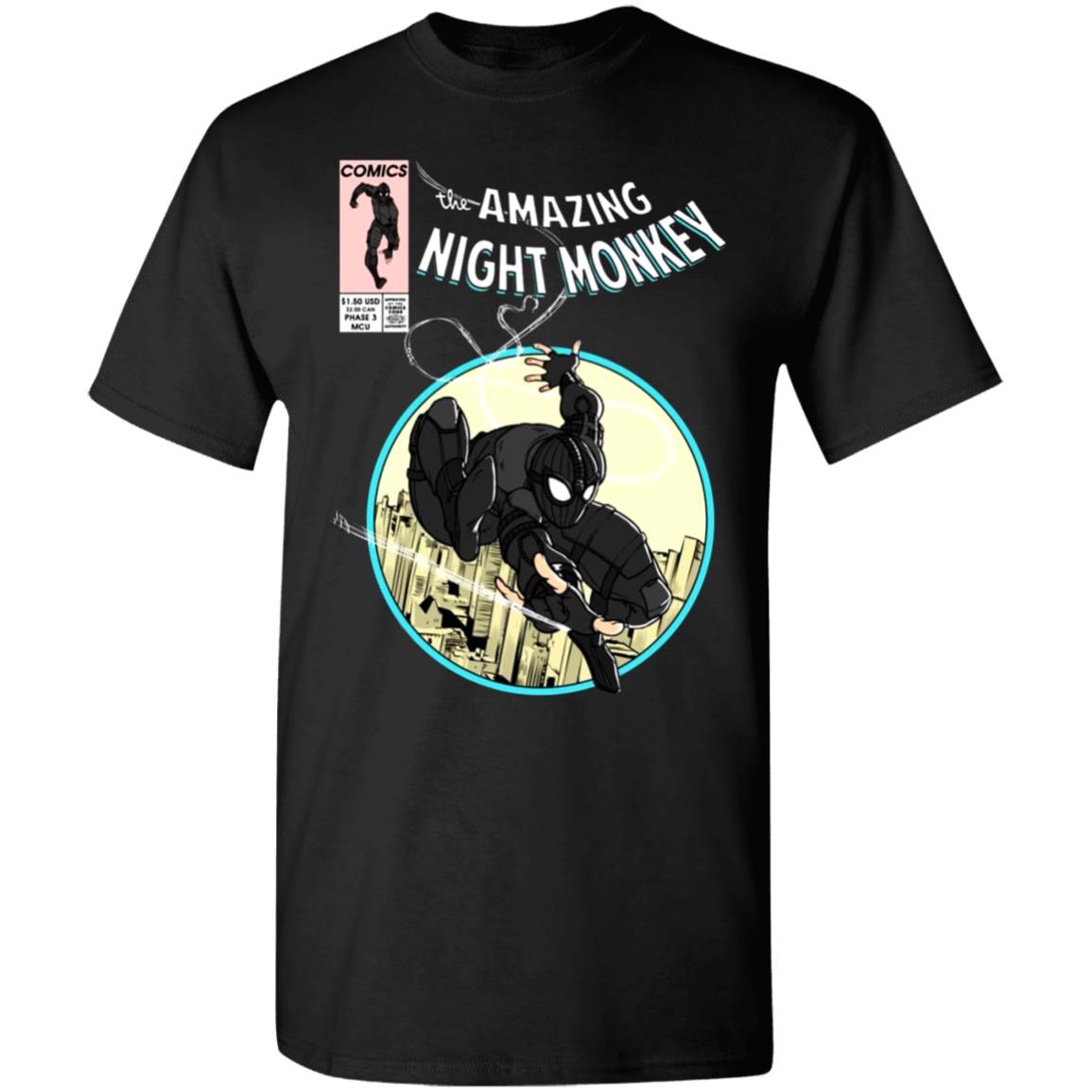 Spider-Man-The-Amazing-Night-Monkey-Comics G500 Gildan 5.3 Oz. T-Shirt Spider-Man-The-Amazing-Night-Monkey-Comics G500 Gildan 5.3 Oz. T-Shirt