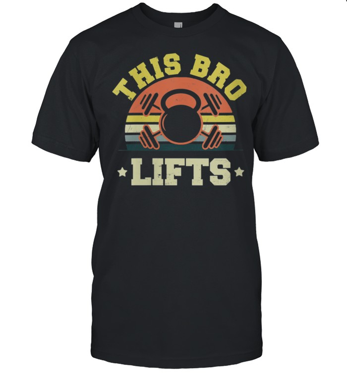 This Bro Lifts Vintage Retro Design Kettlebell T-Shirt