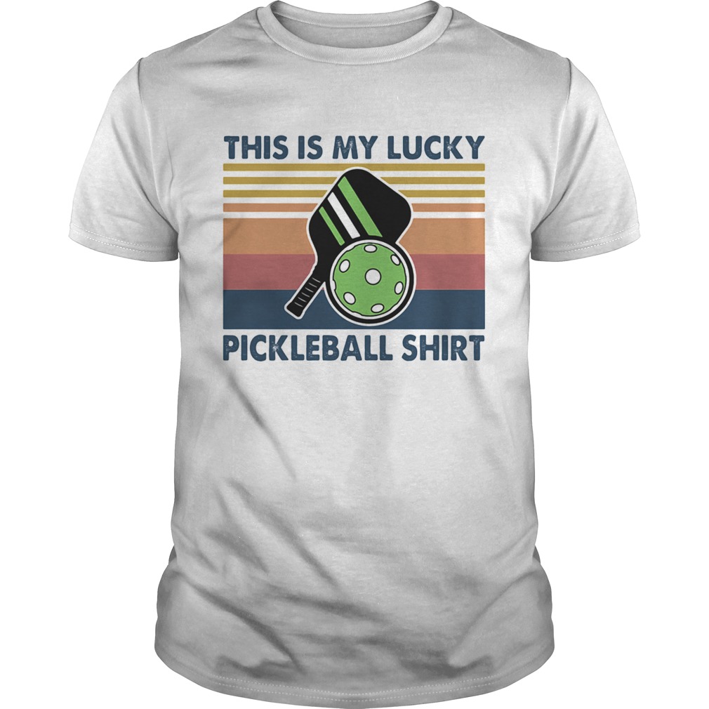 This Is My Lucky Pickleball Vintage Retro T-Shirt