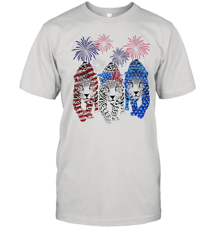 Three Leopard Colors Firework T-Shirt Three Leopard Colors Firework T-Shirt