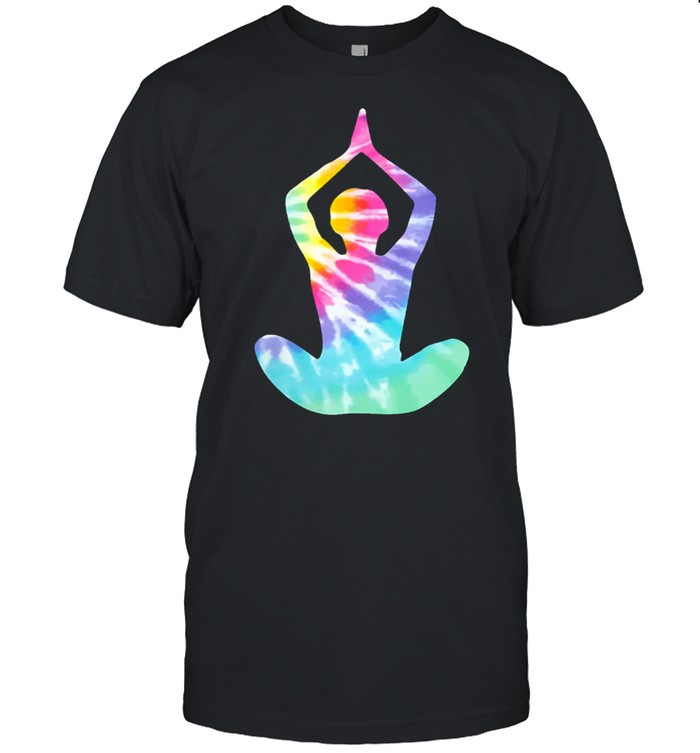Tie Dye Yoga Sitting Pose T-Shirt