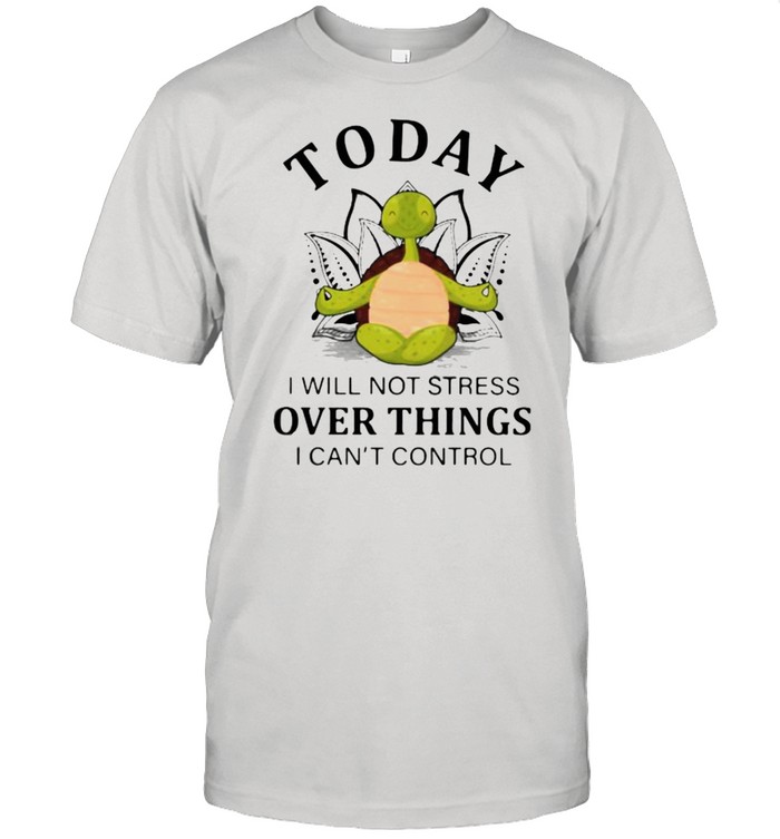 Today I Will Not Stress Over Things I Can’T Control Turtle T-Shirt
